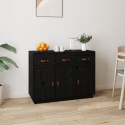 vidaXL Servantă, negru, 100x40x75 cm, lemn masiv de pin (820151) Comoda