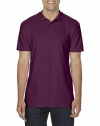 Gildan Férfi galléros póló Gildan GI64800 Softstyle Adult Double piqué polo -4XL, Maroon