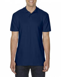 Gildan Férfi galléros póló Gildan GI64800 Softstyle Adult Double piqué polo -L, Navy