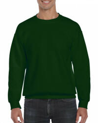Gildan Uniszex pulóver Gildan GI12000 Dryblend Adult Crewneck Sweatshirt -S, Forest Green