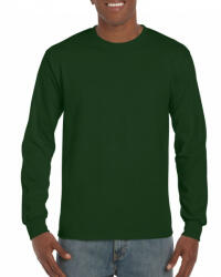 Gildan Uniszex póló Gildan GI2400 Ultra Cotton Felnőtt Hosszú Ujjú póló -3XL, Forest Green