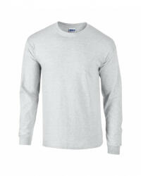 Gildan Uniszex póló Gildan GI2400 Ultra Cotton Felnőtt Hosszú Ujjú póló -M, Ash Grey