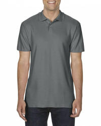 Gildan Férfi galléros póló Gildan GI64800 Softstyle Adult Double piqué polo -S, Charcoal