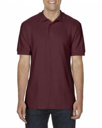 Gildan Férfi galléros póló Gildan GI85800 premium Cotton Adult Double piqué polo -L, Maroon