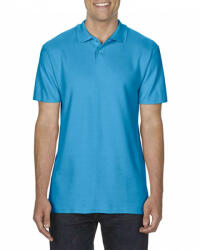 Gildan Férfi galléros póló Gildan GI64800 Softstyle Adult Double piqué polo -L, Sapphire