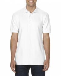 Gildan Férfi galléros póló Gildan GI85800 premium Cotton Adult Double piqué polo -S, White