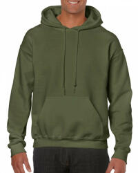 Gildan Uniszex kapucnis pulóver Gildan GI18500 Heavy Blend Adult Hooded Sweatshirt -L, Military Green