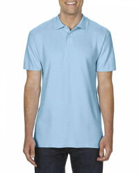 Gildan Férfi galléros póló Gildan GI64800 Softstyle Adult Double piqué polo -4XL, Light Blue