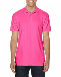 Gildan Férfi galléros póló Gildan GI64800 Softstyle Adult Double piqué polo -3XL, Heliconia