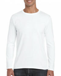Gildan Uniszex póló Gildan GI64400 Softstyle Felnőtt Hosszú Ujjú póló -XL, White