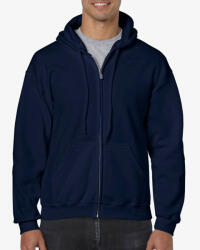Gildan Uniszex kapucnis pulóver Gildan GI18600 Heavy Blend Adult Full Zip Hooded Sweatshirt -L, Navy
