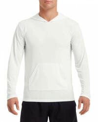 Gildan Uniszex póló Gildan GI46500 performance Adult Hooded T-Shirt -M, White