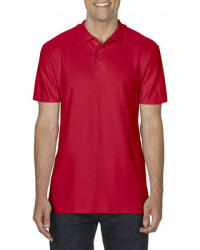 Gildan Férfi galléros póló Gildan GI64800 Softstyle Adult Double piqué polo -S, Red