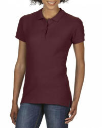 Gildan Női galléros póló Gildan GIL85800 premium Cotton Ladies' Double piqué polo -L, Maroon