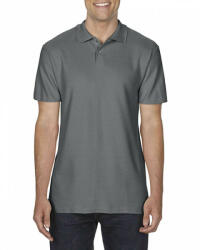 Gildan Férfi galléros póló Gildan GI64800 Softstyle Adult Double piqué polo -4XL, Charcoal