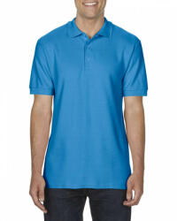 Gildan Férfi galléros póló Gildan GI85800 premium Cotton Adult Double piqué polo -3XL, Sapphire