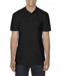 Gildan Férfi galléros póló Gildan GI64800 Softstyle Adult Double piqué polo -4XL, Black