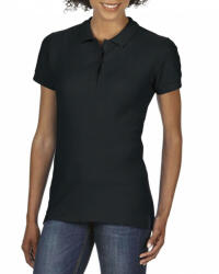 Gildan Női galléros póló Gildan GIL85800 premium Cotton Ladies' Double piqué polo -2XL, Black