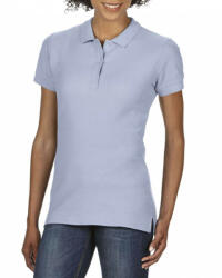 Gildan Női galléros póló Gildan GIL85800 premium Cotton Ladies' Double piqué polo -L, Light Blue