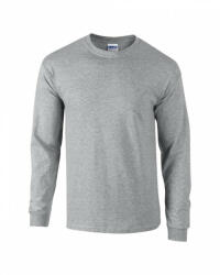Gildan Uniszex póló Gildan GI2400 Ultra Cotton Felnőtt Hosszú Ujjú póló -2XL, Sport Grey