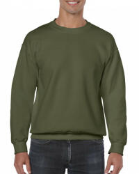 Gildan Uniszex pulóver Gildan GI18000 Heavy Blend Adult Crewneck Sweatshirt -M, Military Green