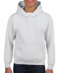 Gildan Gyerek kapucnis pulóver Gildan GIB18500 Heavy Blend Youth Hooded Sweatshirt -M, White