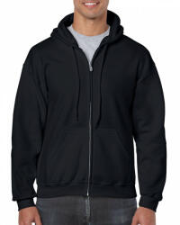 Gildan Uniszex kapucnis pulóver Gildan GI18600 Heavy Blend Adult Full Zip Hooded Sweatshirt -4XL, Black