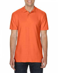 Gildan Férfi galléros póló Gildan GI64800 Softstyle Adult Double piqué polo -S, Orange