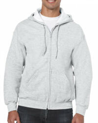 Gildan Uniszex kapucnis pulóver Gildan GI18600 Heavy Blend Adult Full Zip Hooded Sweatshirt -L, Ash