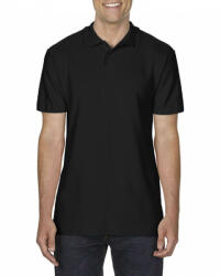 Gildan Férfi galléros póló Gildan GI64800 Softstyle Adult Double piqué polo -S, Black