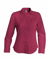 Kariban Női blúz Kariban KA549 Jessica > Ladies' Long-Sleeved Shirt -XL, Wine