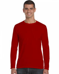 Gildan Uniszex póló Gildan GI64400 Softstyle Felnőtt Hosszú Ujjú póló -2XL, Red