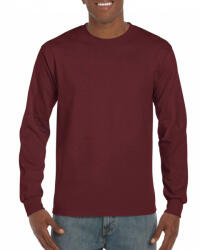 Gildan Uniszex póló Gildan GI2400 Ultra Cotton Felnőtt Hosszú Ujjú póló -3XL, Maroon