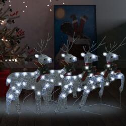 vidaXL 4 db karácsonyi rénszarvas 80 ezüstszínű LED-del (3154267)