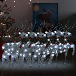 vidaXL 6 db karácsonyi rénszarvas 120 ezüstszínű LED-del (3154268) - vidaxl