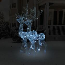 vidaXL 2 db hideg fehér fényű akril karácsonyi rénszarvasdísz 120 cm (3154345)
