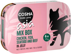 Cosma Cosma Pachet economic Asia în gelatină 24 x 170 g - mixt: pui, pește, fructe de mare și vită
