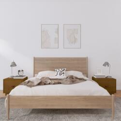 vidaXL Noptiere, 2 buc, maro miere, 40x34x35 cm, lemn masiv de pin (818292) - comfy