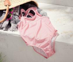 Tchibo Kislány fürdőruha, fodros, rózsaszín Rózsaszín, pink nyomott mintával 110/116