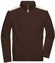 James & Nicholson Férfi pulóver kapucni nélkül JN870 - Barna / stone | L (1-JN870-1764302)