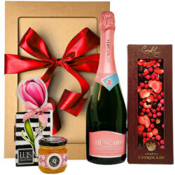 Ajándékküldő szolgálat Pezsgő és eper ajándékcsomag