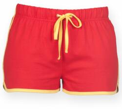 SF (Skinnifit) Pantaloni scurți retro pentru femei - Roșie / galbenă | XS (SK069-1000167239)