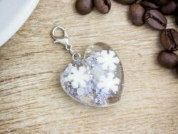 R. M. ékszer Téli varázslat műgyanta acél charm medál (18509BA)