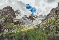 Festés számok szerint - Mont Blanc Méret: 40x60cm, Keretezés: Keret nélkül (csak a vászon)
