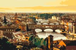 Festés számok szerint - Városkép - Firenze 2 Méret: 40x60cm, Keretezés: Keret nélkül (csak a vászon)