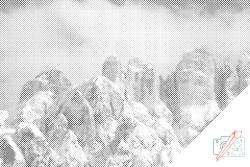 PontPöttyöző - Monte Civetta, Dolomitok 2 Méret: 40x60cm, Keretezés: Keret nélkül (csak a vászon), Szín: Piros