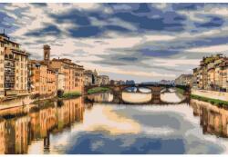 Festés számok szerint - Arno folyó, Olaszország Méret: 40x60cm, Keretezés: Keret nélkül (csak a vászon)