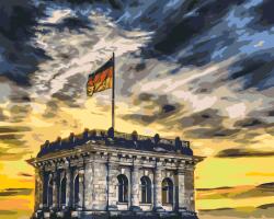 Festés számok szerint - Bundestag Méret: 40x50cm, Keretezés: Keret nélkül (csak a vászon)