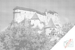  PontPöttyöző - Árva vára, Szlovákia Méret: 40x60cm, Keretezés: Keret nélkül (csak a vászon), Szín: Kék