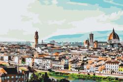 Festés számok szerint - Firenze, Olaszország Méret: 40x60cm, Keretezés: Keret nélkül (csak a vászon)